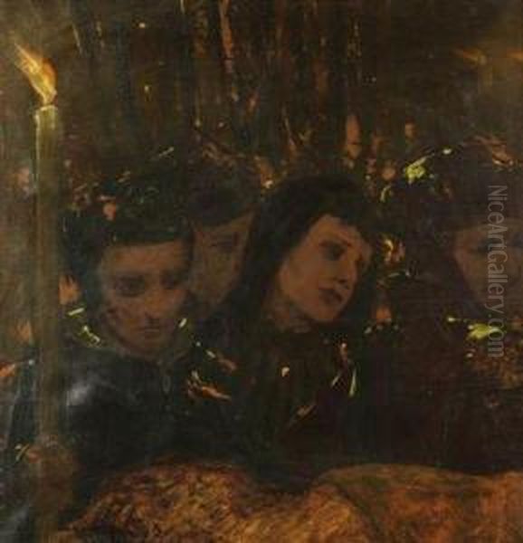 A Study Of A Procession Oil Painting by Gabriel Cornelius Von Max