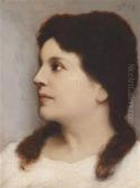 Portrait Of A Young Woman Oil Painting by Gabriel Cornelius Von Max