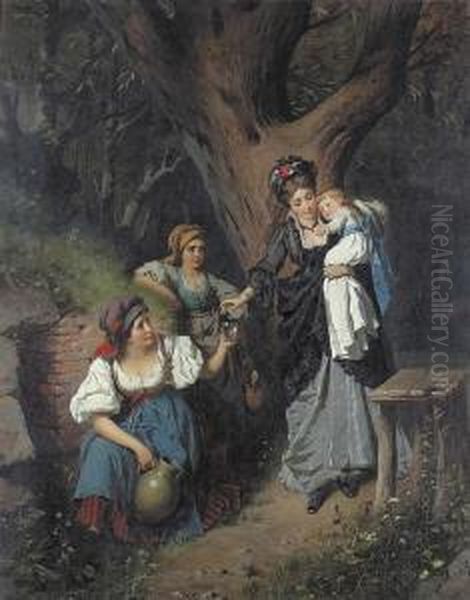 Rast Auf Der Reise. Oil Painting by Karl Von Merode