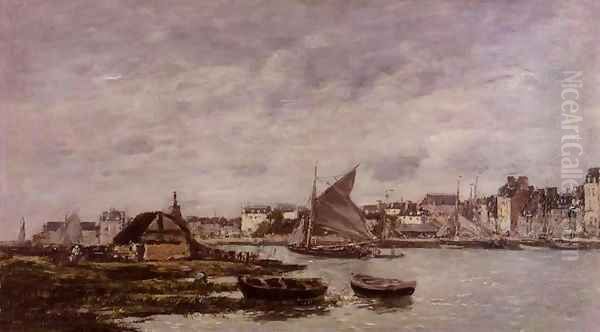 Trouville the Port 1869 Oil Painting by Eugene Boudin