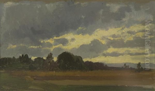 Moorlandschaft Oil Painting by Richard Von Poschinger