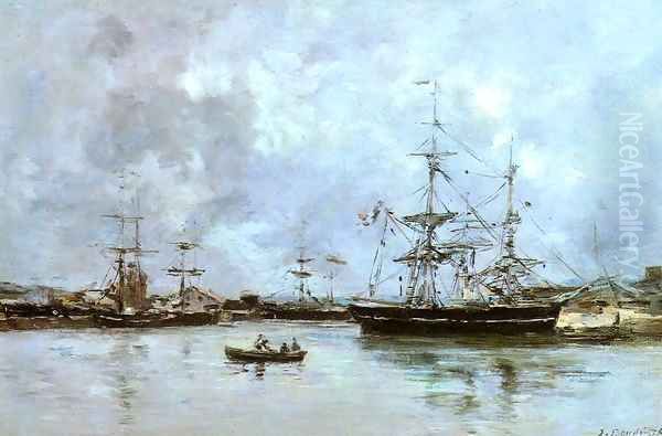 The Port of Bordeaux 1875 Oil Painting by Eugene Boudin