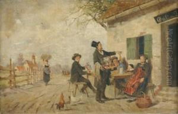 The Peddler Oil Painting by Friedrich von Puteani