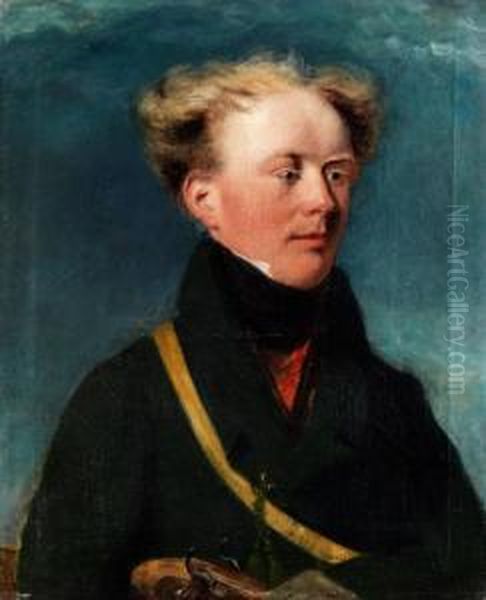 Bildnis Des Eugen Von Bardeleben Oil Painting by Ludwig Ferdinand Von Rayski