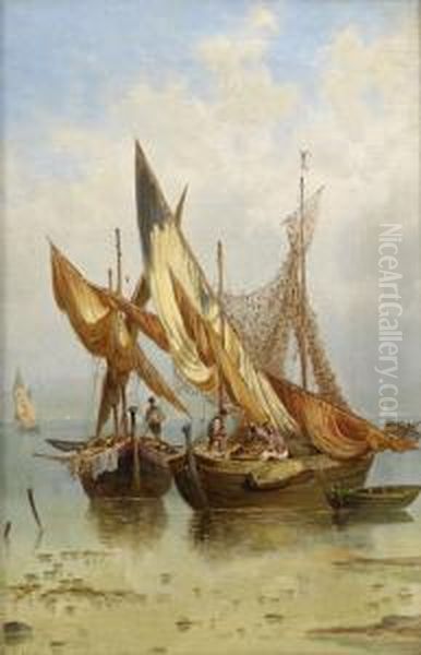 Fischervolk Von Chioggia. Oil Painting by Heinrich Von Reder