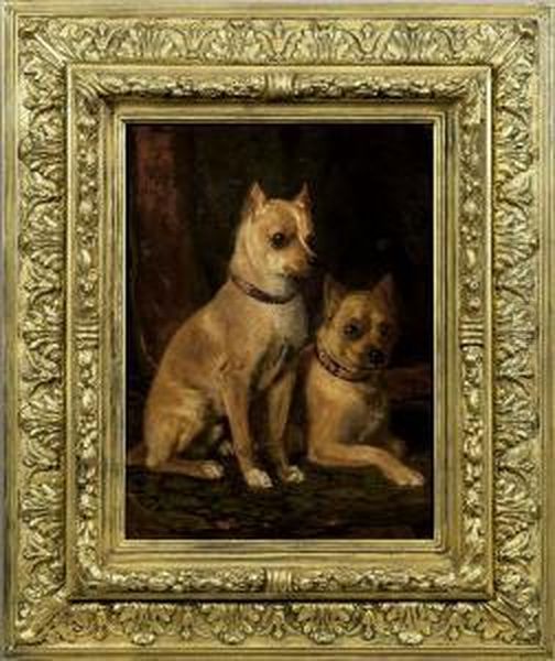 Portrait Zweierhunde Oil Painting by Caspar Von Reth