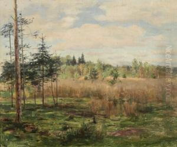 Landschaft In Ostpreusen Oil Painting by Ernst Von Saucken