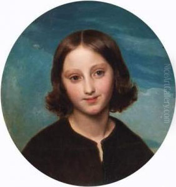 Portrait Of A Boy Oil Painting by Friedrich Wilhelm von Schadow