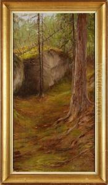 Landskap Oil Painting by Ida Eleonora Von Schulzenheim