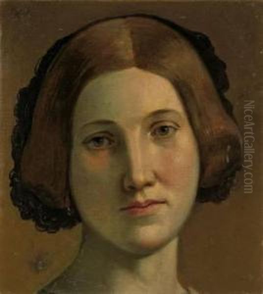 Bildnis Frau Mosthaff Oil Painting by Moritz Ludwig von Schwind