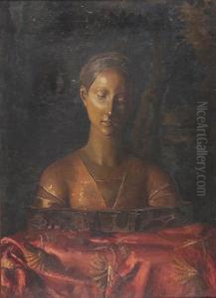 Unknown Beauty Oil Painting by Lothar von Seebach