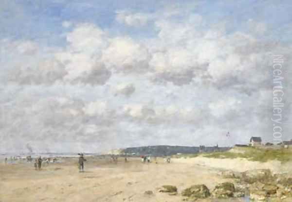 Benerville La plage Oil Painting by Eugene Boudin