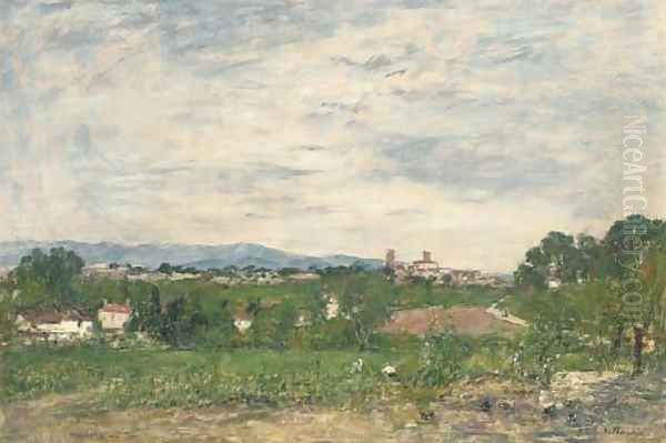 Environs d'Antibes Oil Painting by Eugene Boudin