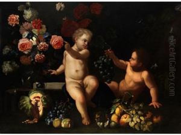 Grosses Blumen- Und Fr Oil Painting by Frans Werner Von Tamm