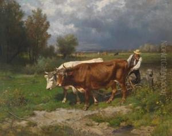 Am Feld Oil Painting by Otto Karl Kasimir Von Thoren