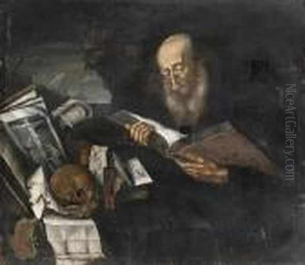 Saint Jerome Oil Painting by Christian Von Thum