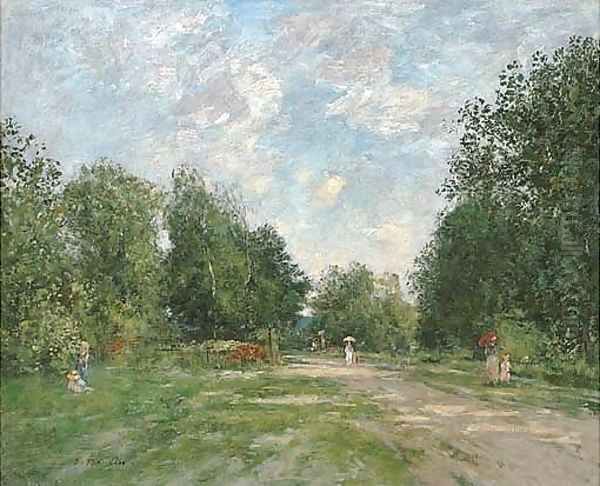 Le Parc Cordier à Trouville Oil Painting by Eugene Boudin