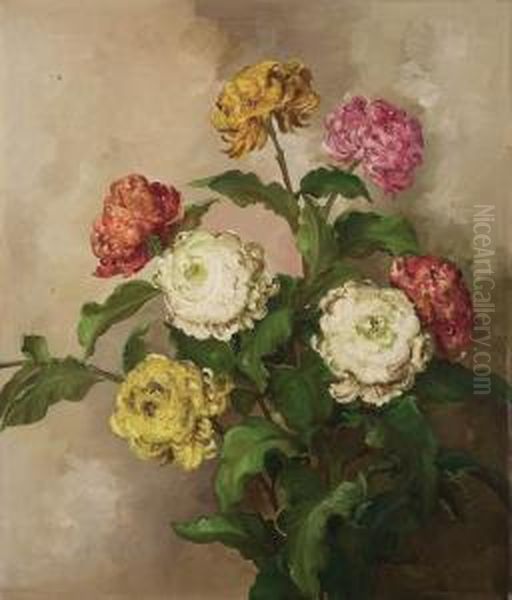 Floral Still Life Oil Painting by Emilie Von Trautmann