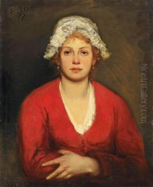 Portrait Einer Jungenfrau Oil Painting by Fritz von Uhde