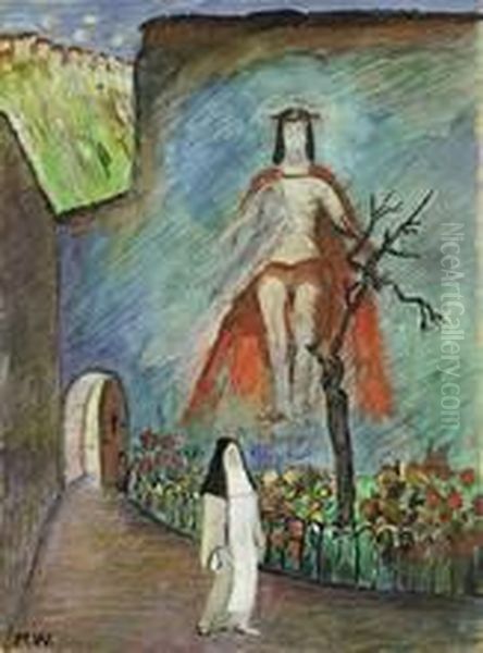 Klostergarten Oil Painting by Marianne von Werefkin