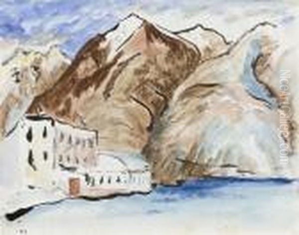 Old Factory, Brissago Oil Painting by Marianne von Werefkin