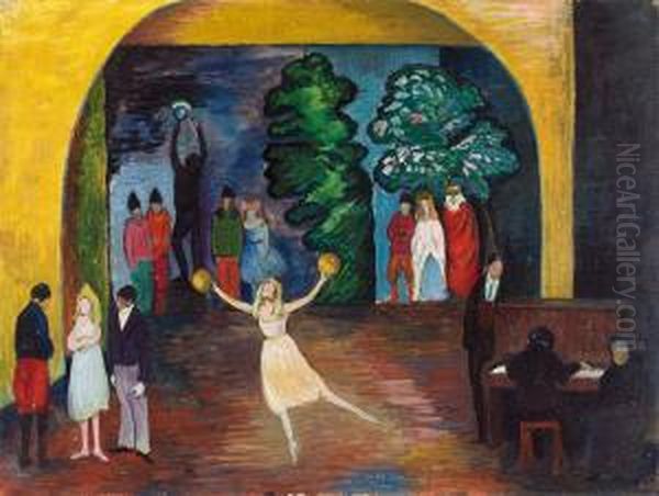 Cabaret Inascona Oil Painting by Marianne von Werefkin