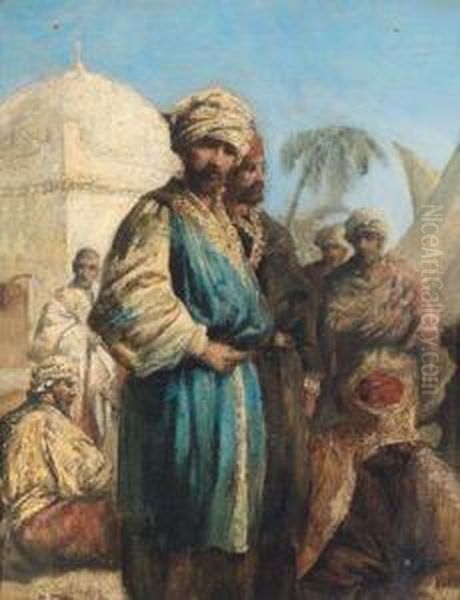 Orientalische Strasenszene Oil Painting by Raimund, Ritter Von Wichera