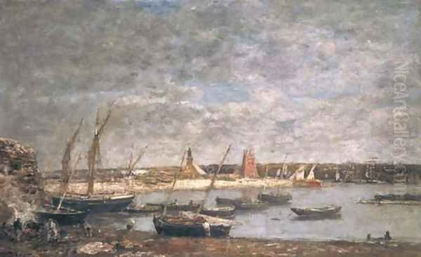 Cameret, Le Port Oil Painting by Eugene Boudin