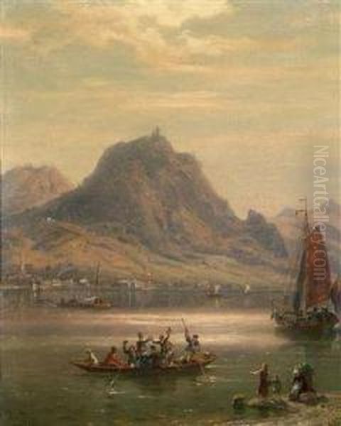 Lustige Uberfuhr Oil Painting by August Von Wille