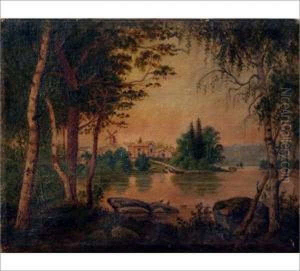 Landscape Oil Painting by Magnus Von Wright