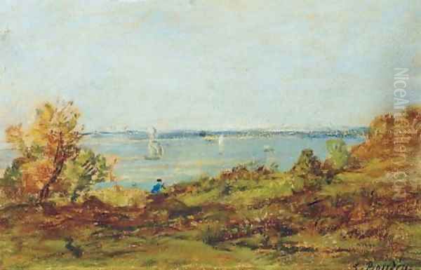 Environs d'Honfleur Oil Painting by Eugene Boudin