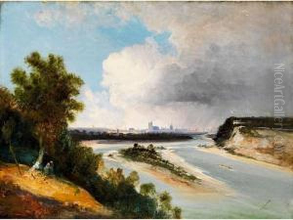 Unfern Von Munchen Oil Painting by Ludwig Von Zumbusch