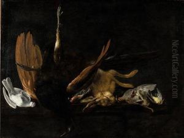 Trophee De Chasse Avec Oiseaux Oil Painting by Elias Vonck