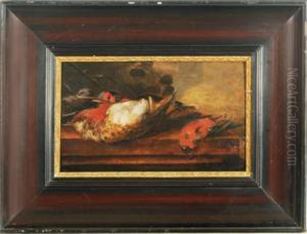 Still Life Of Dead Songbirds Oil Painting by Jacobes Vonck