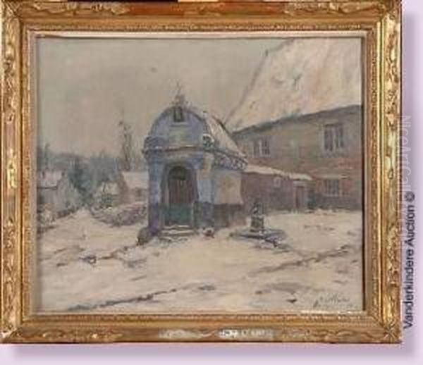 Coin De Village Enneige Oil Painting by Yvonne Vonnot-Viollet