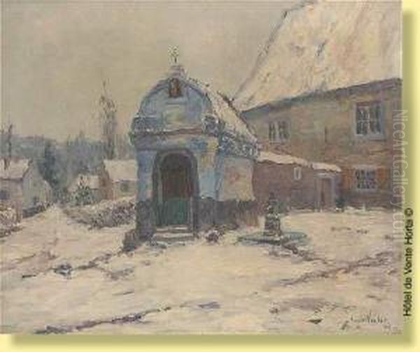 Chapelle Sous La Neige Oil Painting by Yvonne Vonnot-Viollet