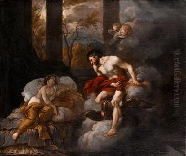 Jupiter And Io Oil Painting by Johannes I Voorhout