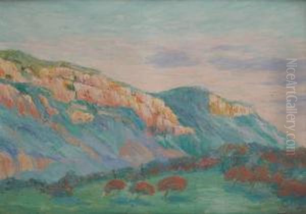 Paysage Montagneux Oil Painting by Clara Voortman