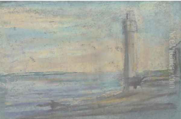 Phare Oil Painting by Eugene Boudin