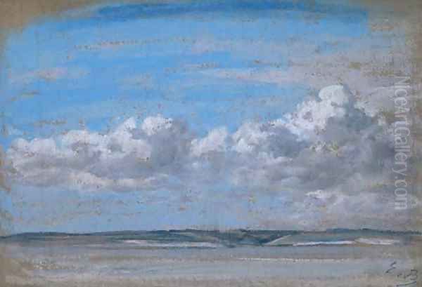 Rivage Oil Painting by Eugene Boudin