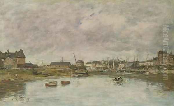 Trouville, Le port 2 Oil Painting by Eugene Boudin