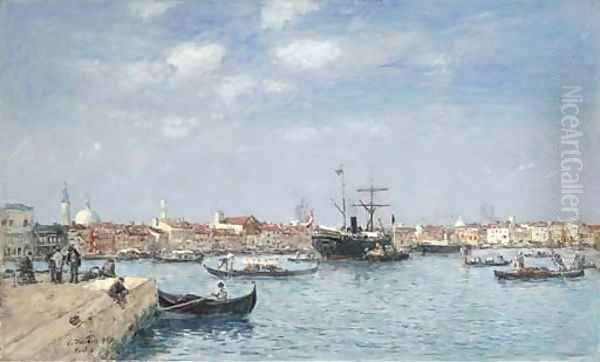 Venise, le Grand Canal Oil Painting by Eugene Boudin