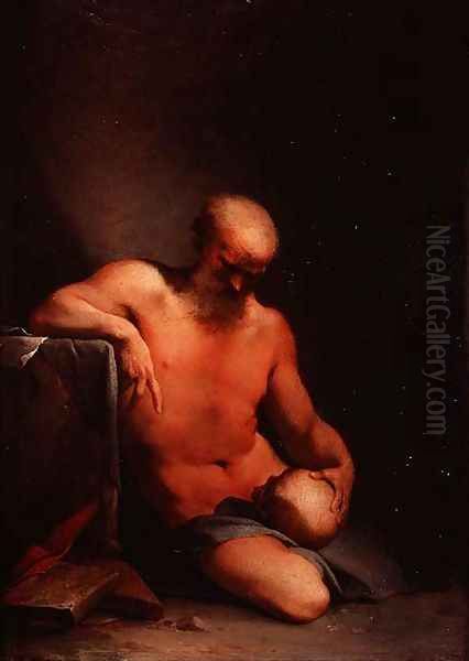 St. Jerome Oil Painting by Lubin Baugin