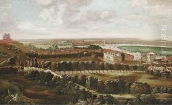 Greenwich From One Tree Hill Oil Painting by Jan Vosterman