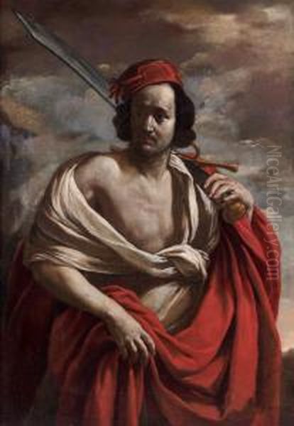 David Vainqueur Oil Painting by Aubin Vouet