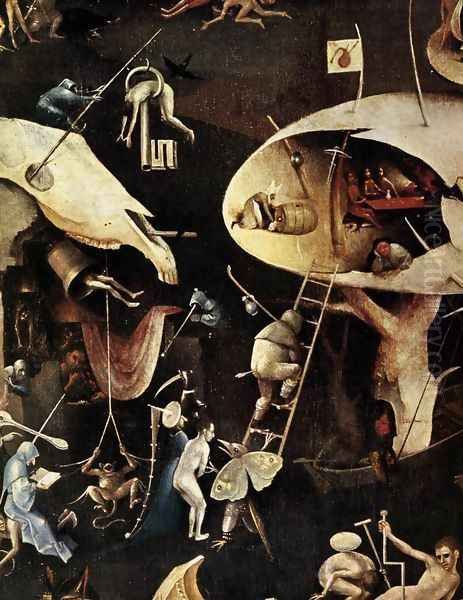 Triptych of Garden of Earthly Delights (right wing) (detail 4) c. 1500 Oil Painting by Hieronymous Bosch