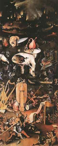 Garden of Earthly Delights, right wing Oil Painting by Hieronymous Bosch