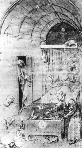 Death and the Miser Oil Painting by Hieronymous Bosch