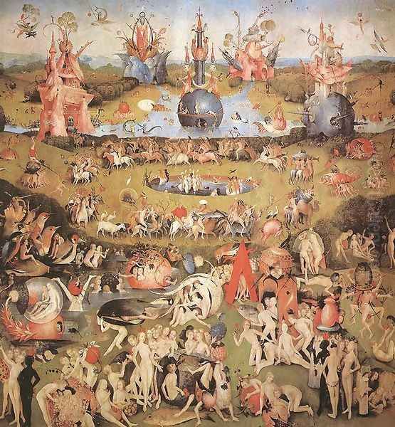 Garden of Earthly Delights, central panel of the triptych Oil Painting by Hieronymous Bosch