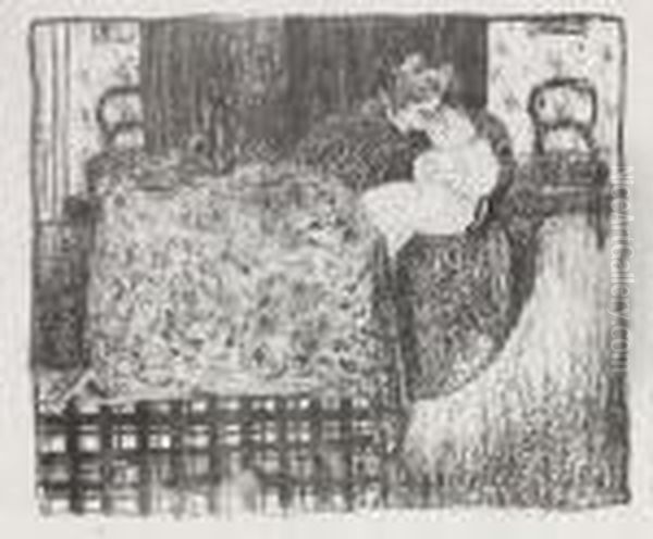 Maternite Oil Painting by Jean-Edouard Vuillard